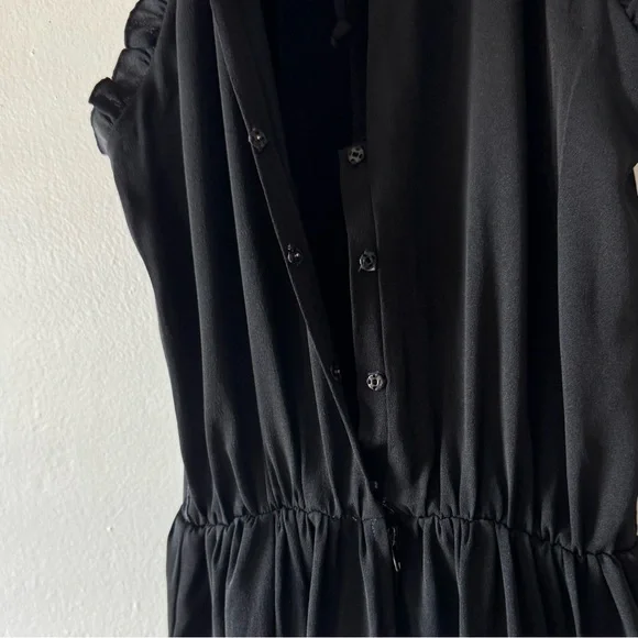 Saks Fifth Avenue Albert Capraro Black Midi Dress - Picture 10 of 11